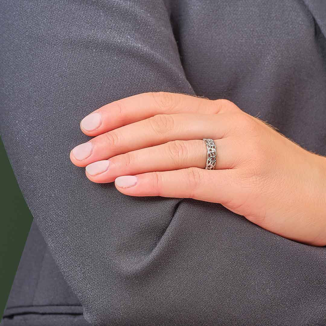Women's Silver Trinity Knot Band