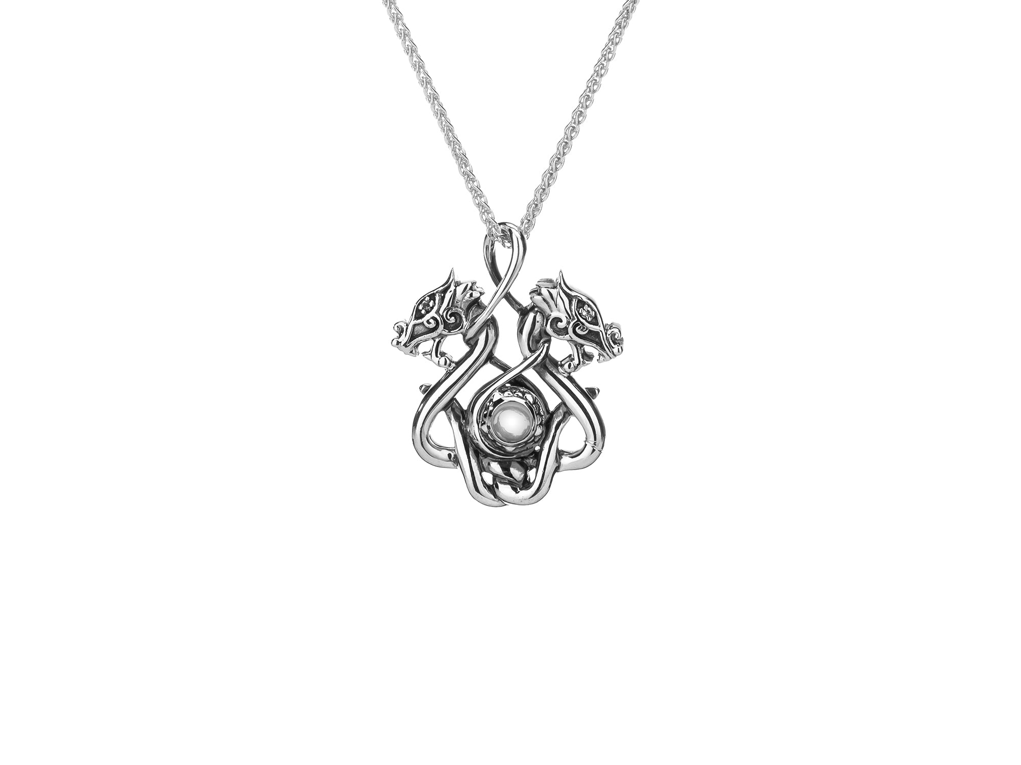 Small Double Headed Dragon Pendant