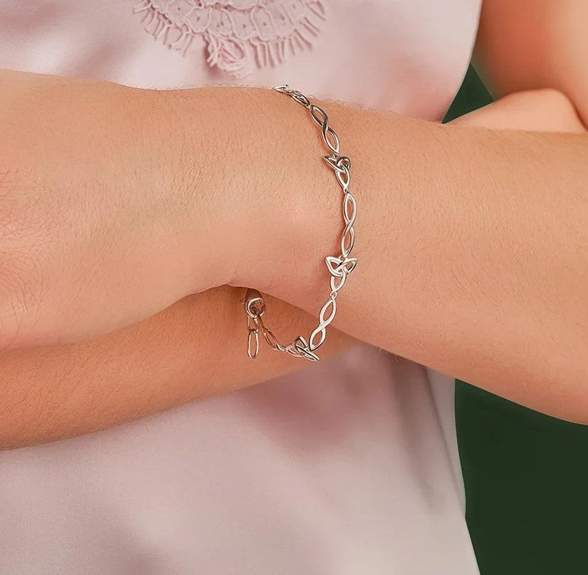 Silver Celtic Trinity Knot Bracelet