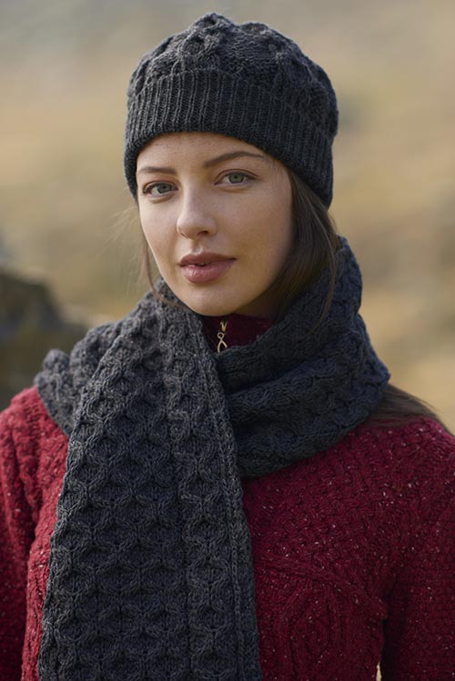 Aran Honeycomb Knit Scarf | Unisex [4 Colors]