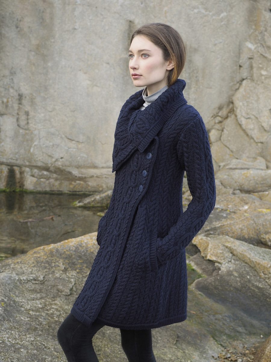 Aran Button Cardigan Coat [3 Colors]
