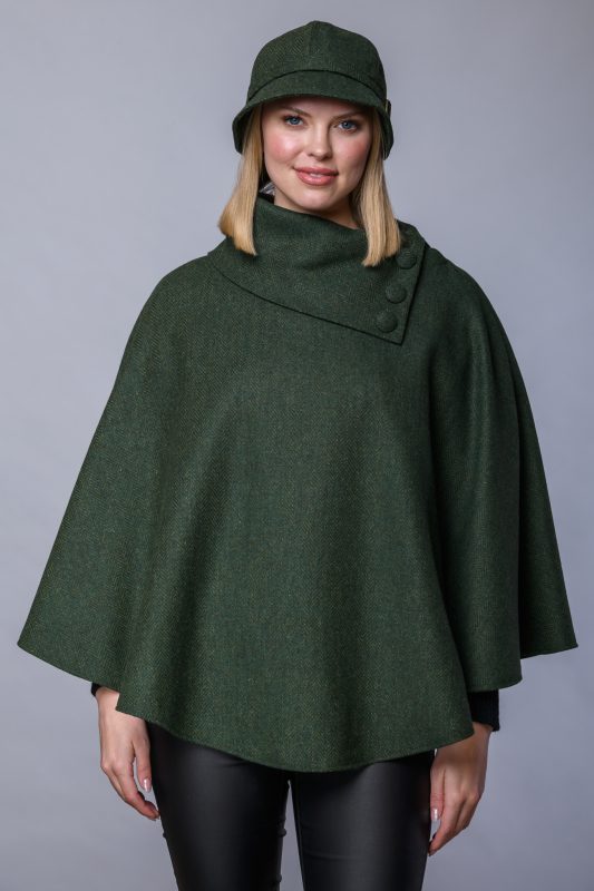 Irish Tweed Tartan Poncho [16 Colors]