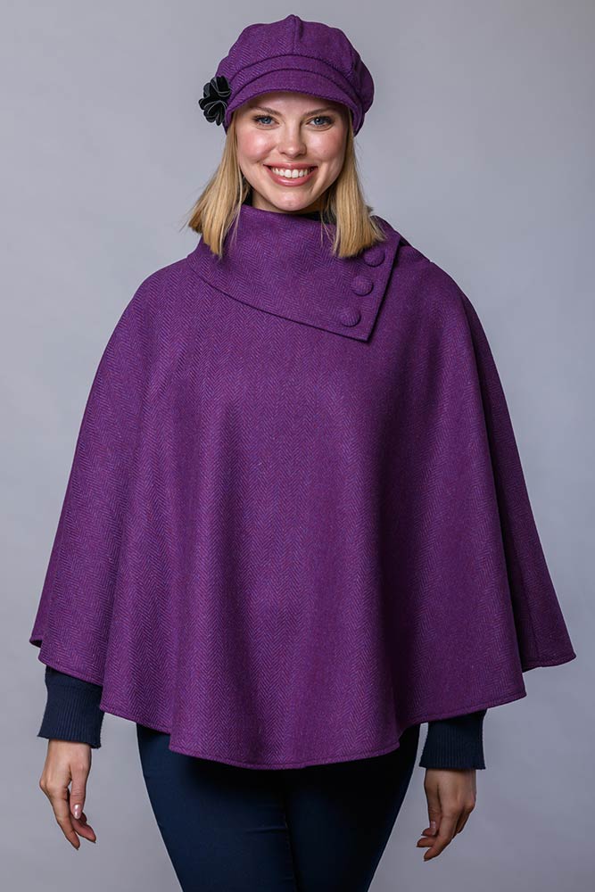 Irish Tweed Tartan Poncho [16 Colors]