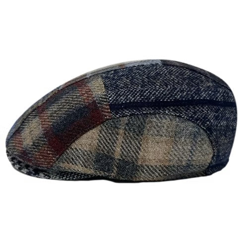 Baxter Patchwork Wool Driving Cap