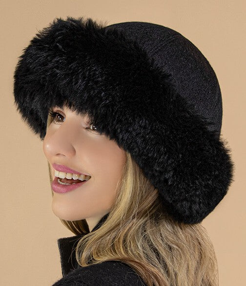 Premium Alpaca Fur Cloche Hat [5 Colors]