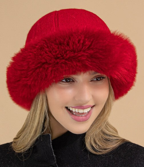 Premium Alpaca Fur Cloche Hat [5 Colors]