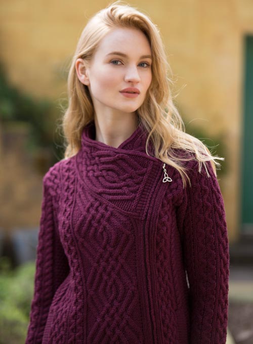 Aran Long Side-Zip Sweater [3 Colors]