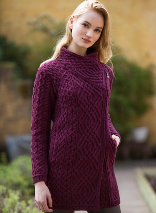 Aran Long Side-Zip Sweater [3 Colors]