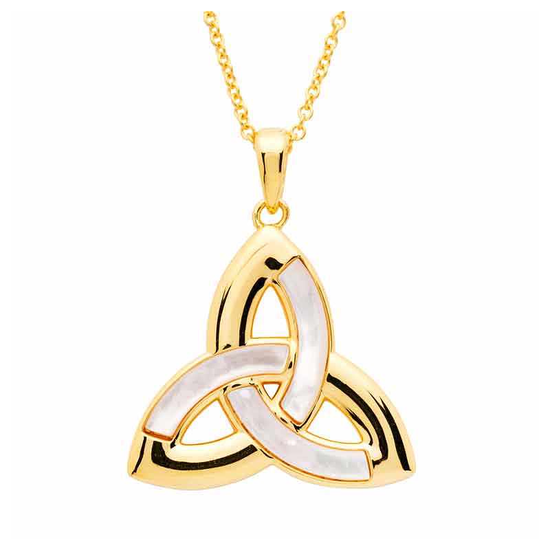 14KT Gold Vermeil Mother of Pearl Trinity Necklace