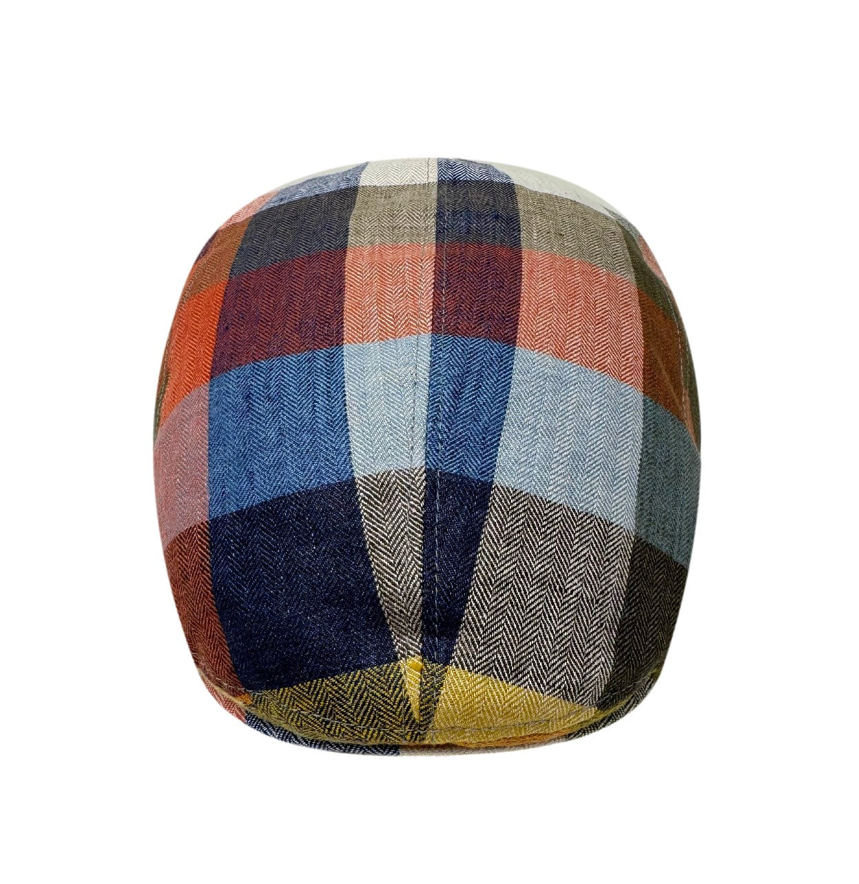 Jackson Blue & Orange Plaid Driving Cap