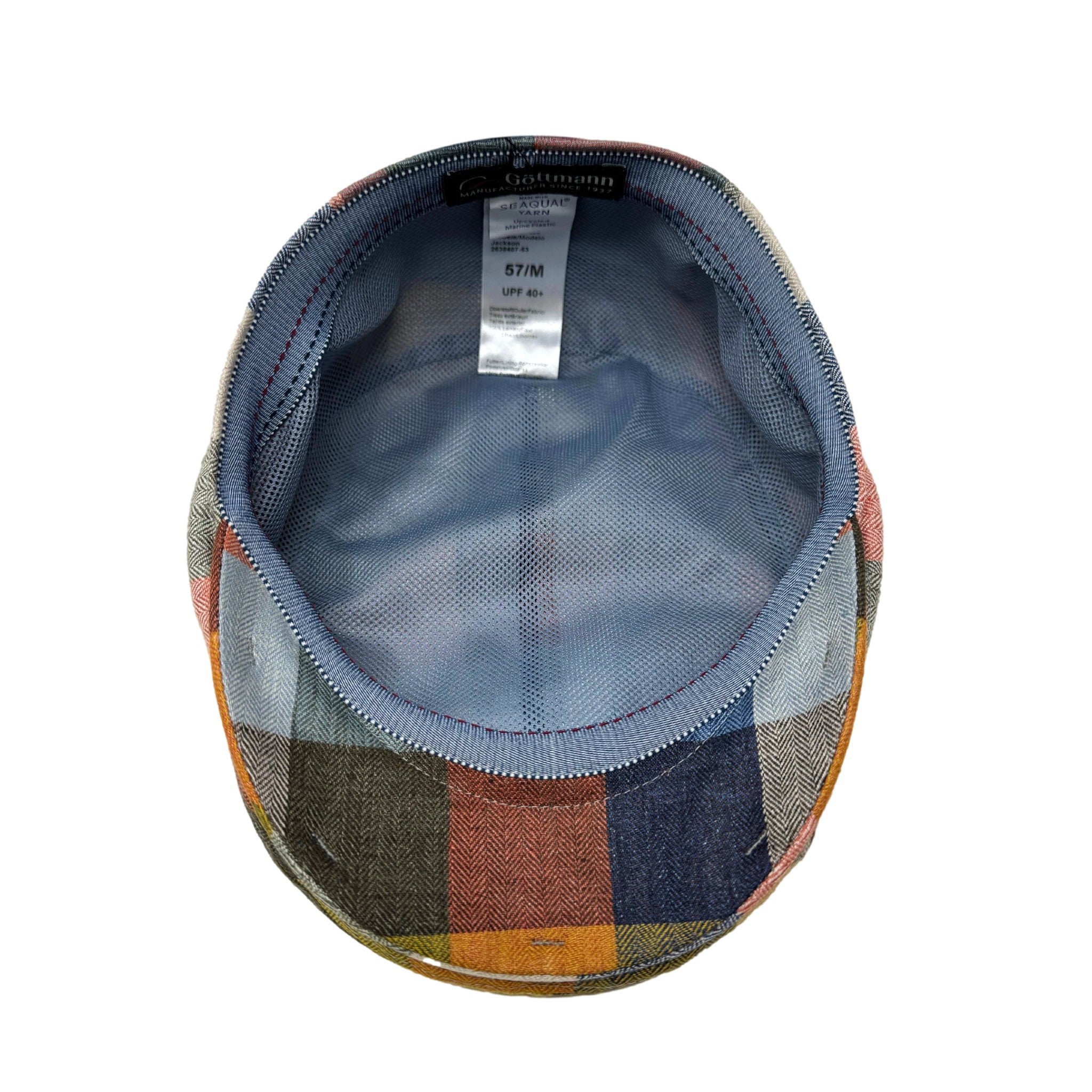 Jackson Blue & Orange Plaid Driving Cap