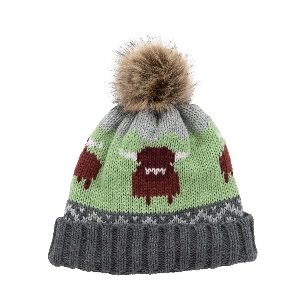 Aran Knitted Cow Beanie [2 Colors]