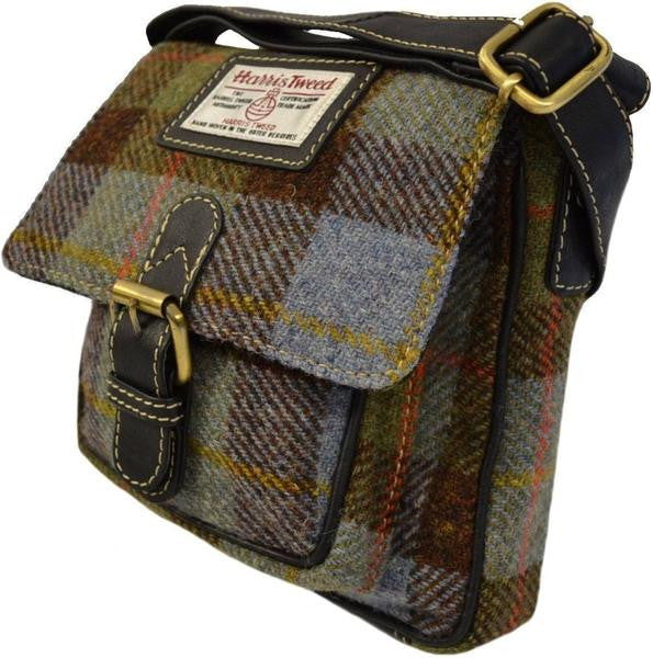 Harris Tweed & Leather Buckle Bag — [ 3 Colors ]
