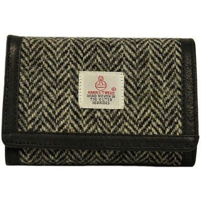 Harris Tweed Harris Wallet Purse — Black Herringbone — Scotland House, Ltd.