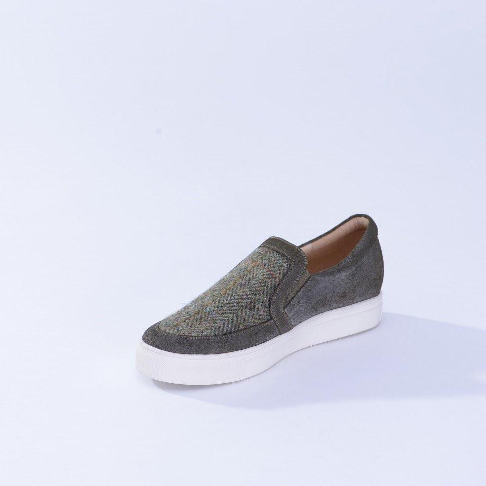 Women's Harris Tweed & Suede Trainers [3 colors]