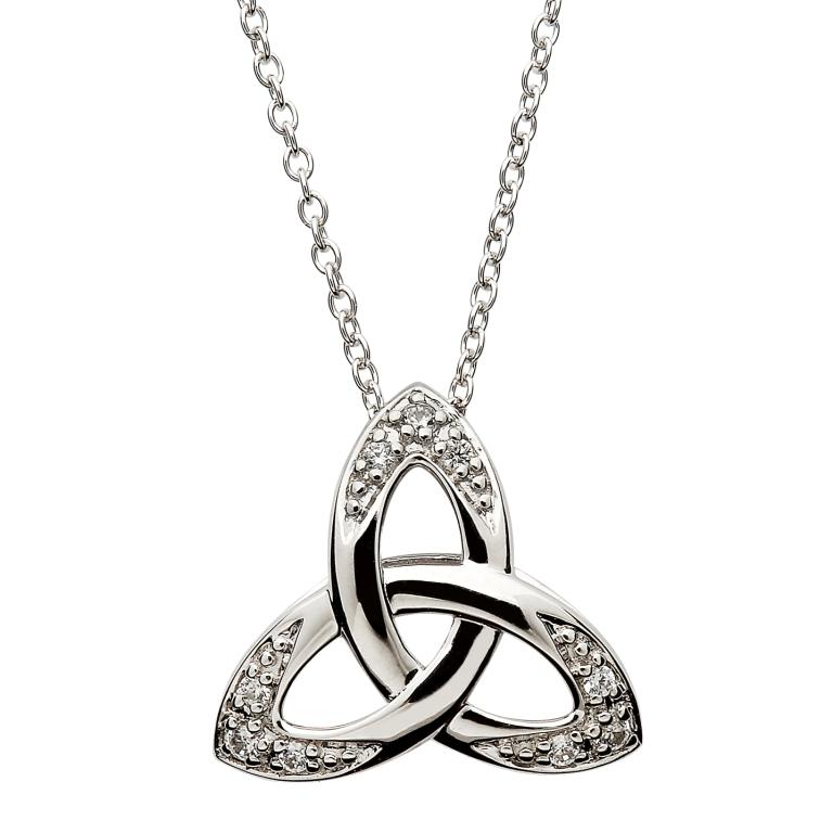 Celtic Stone Set Trinity Knot Pendant