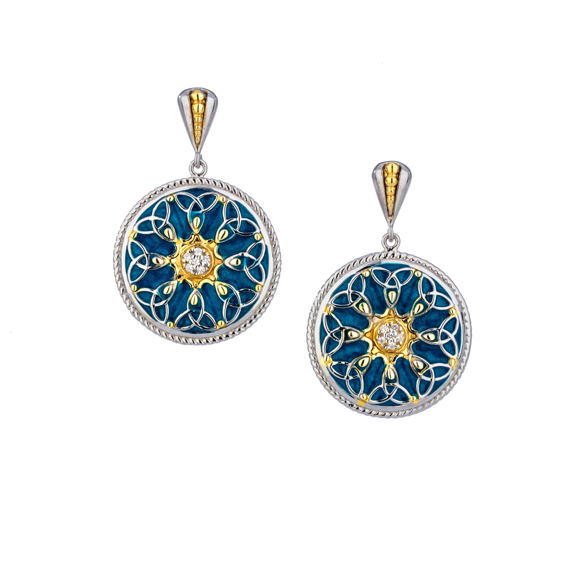 Trinity Post Enamel Earrings