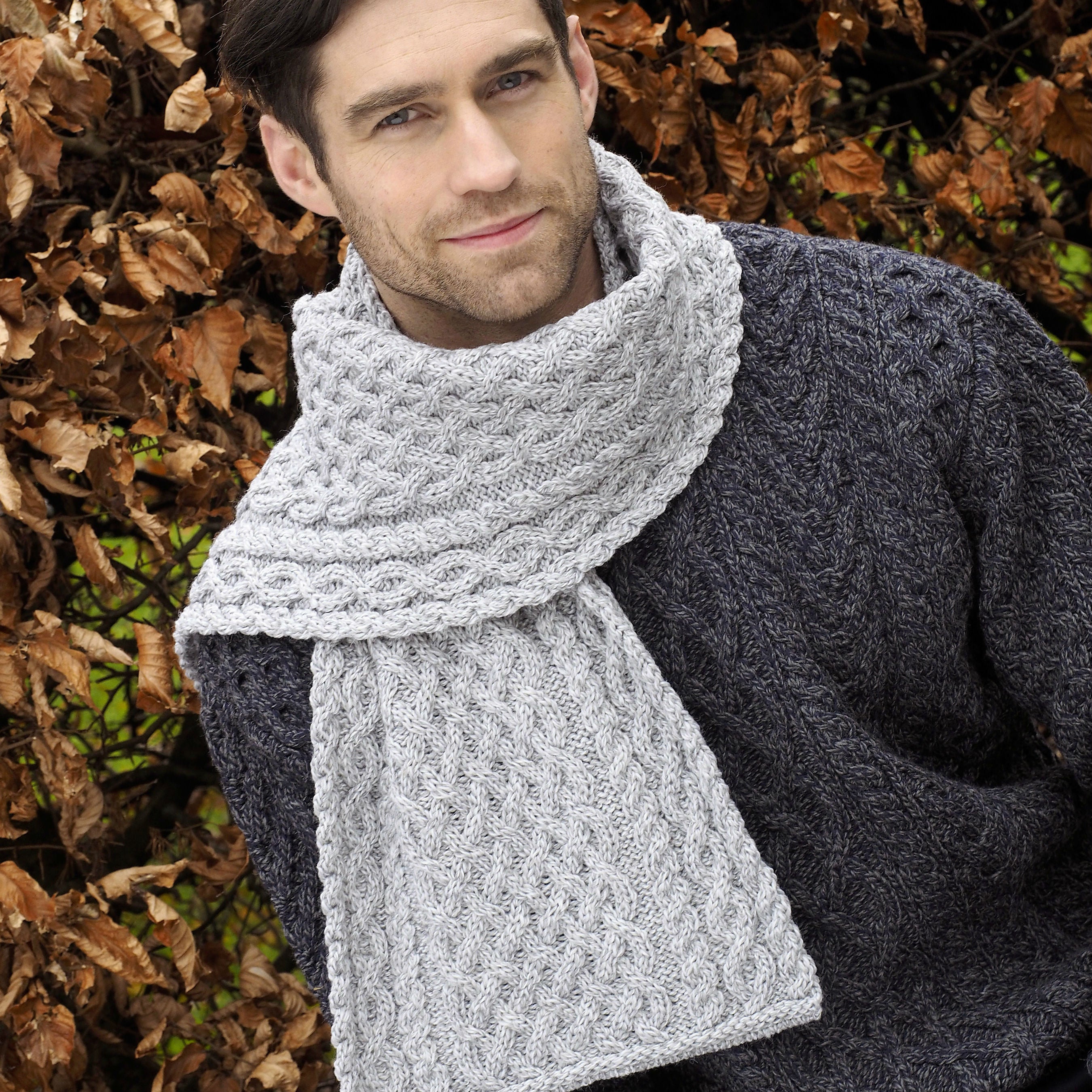 Aran Trellis Knit Scarf | Unisex [3 Colors]