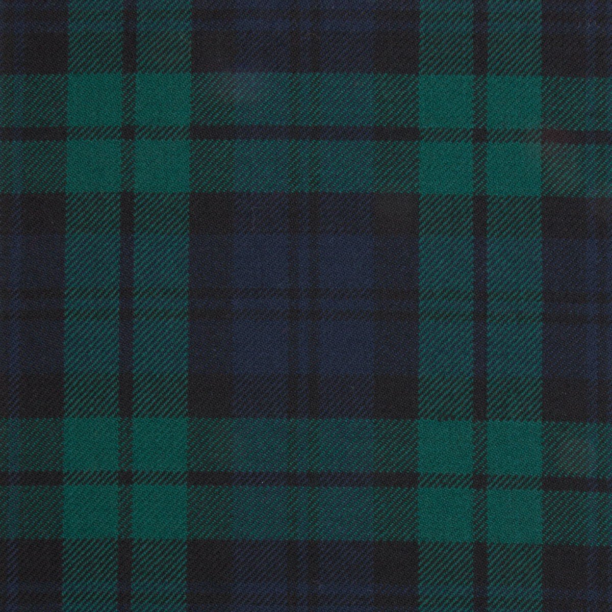 Black Watch Modern Tartan — Scottish Worsted Wool Scarf